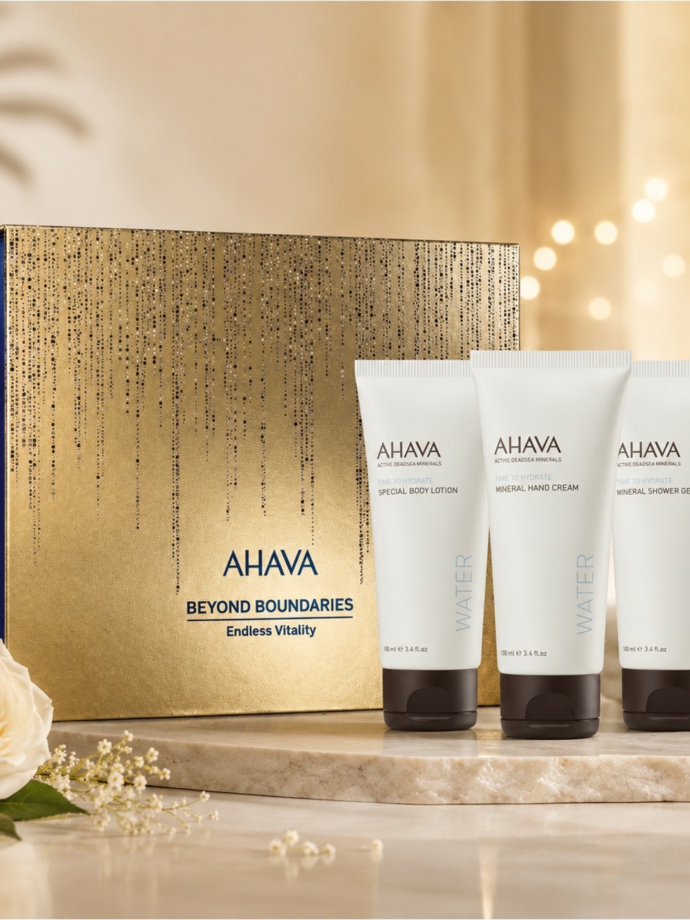 AHAVA Beyond Boundaries Luxury Body Care Gift Set – New & Sealed